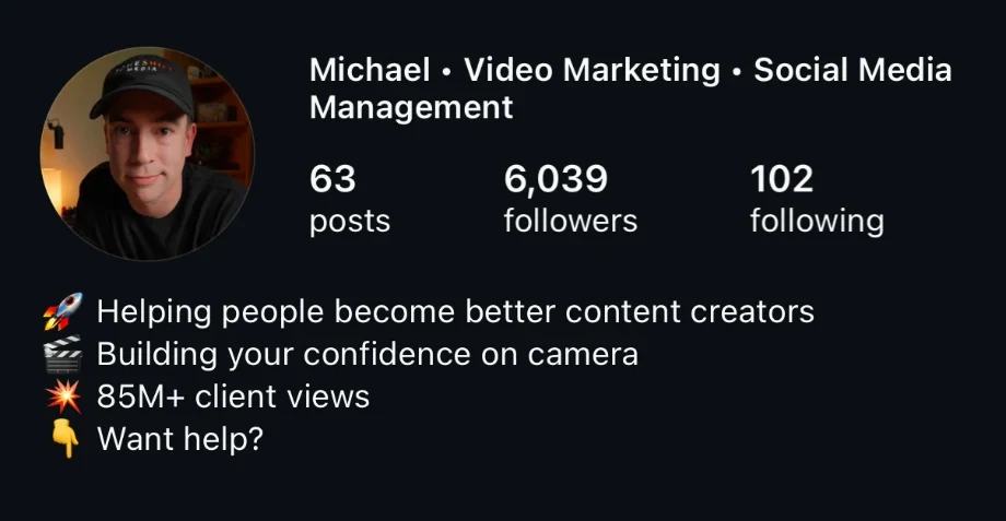 Very Good Media Company Instagram profile after