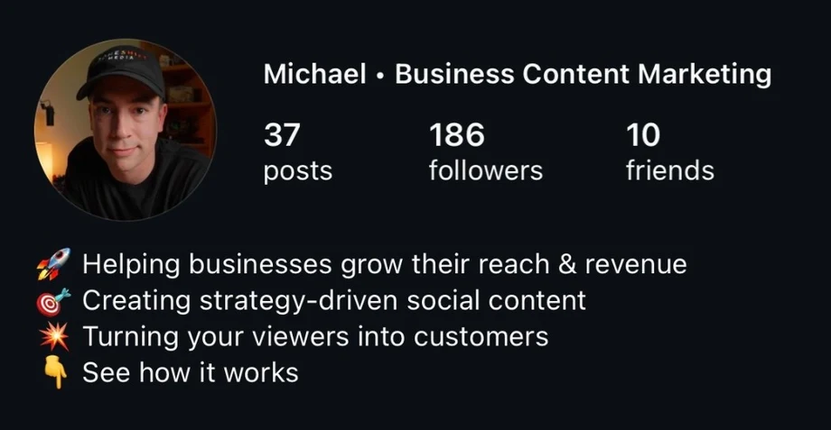 Very Good Media Company Instagram profile before